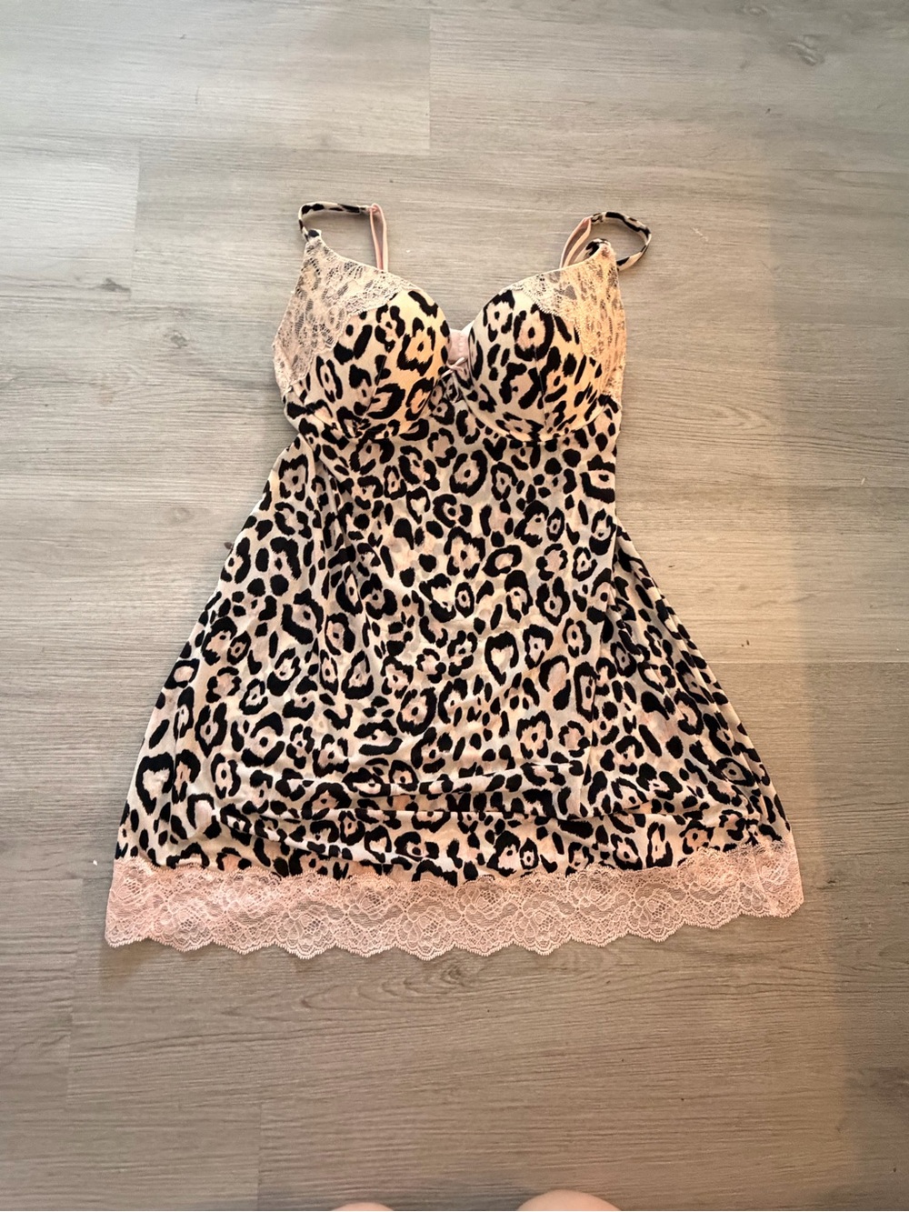 Women's Leopard Print Lace Chemise - Pink/victorias secret